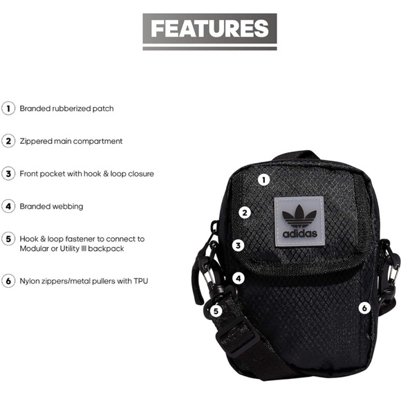 Adidas unisex utility festival crossbody bag - Picture 10 of 13